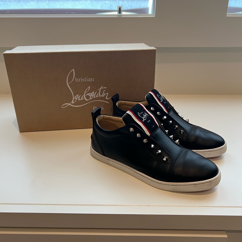Christian Louboutin Leather Sneakers Red Bottom